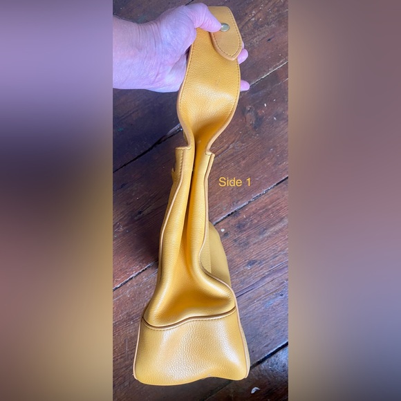 SHINOLA Yellow Pebbled Leather Tote Bag - Picture 5 of 16